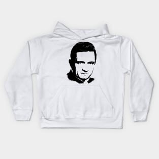 johnny cash pop art portrait Kids Hoodie